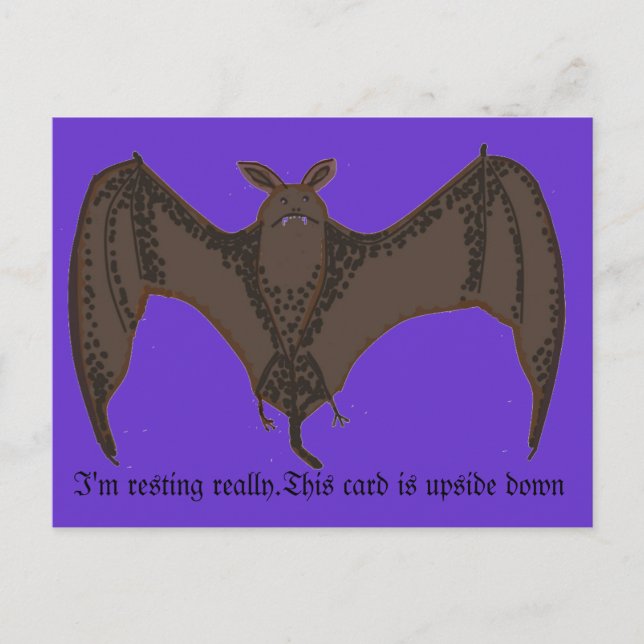 Flying Bat Postcard (Front)