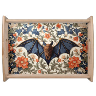 Flying Bat William Morris Inspired Floral Serving Tray