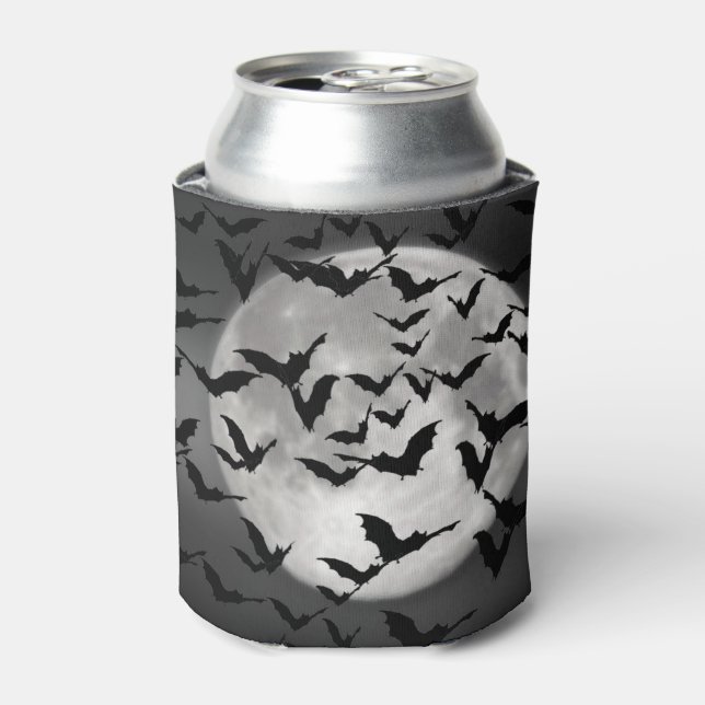 Flying Bats and a Full Moon Can Cooler (Can Front)