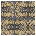 Flying Bats Art Nouveau Pattern Fabric