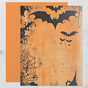 Flying Bats Halloween Scrapbook Paper
