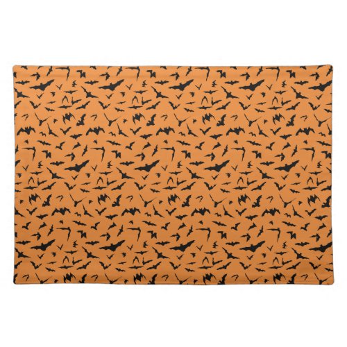 Flying Bats Happy Halloween Cloth Placemat