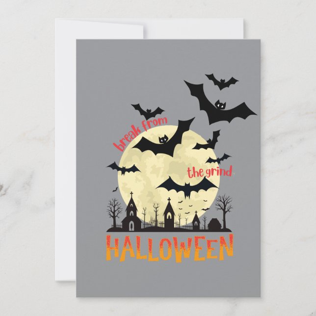 Flying Bats Invitation  (Front)