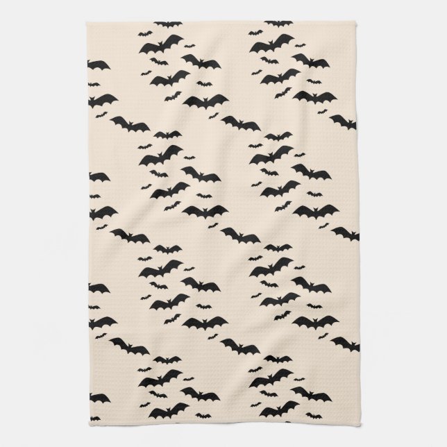 Flying Bats Kitchen Towel (Vertical)