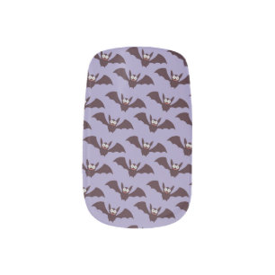 Flying bats minx nail art