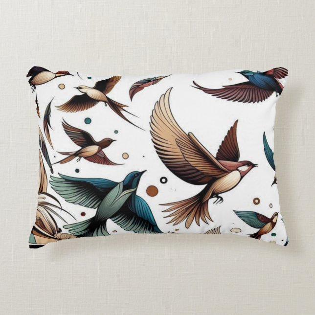 Flying beauty  accent pillow (Front)