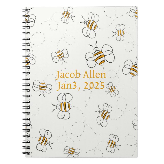 Flying Bees Baby Notebook (Front)