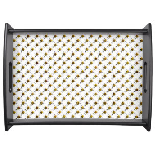 Flying Bees Pattern Serving Tray