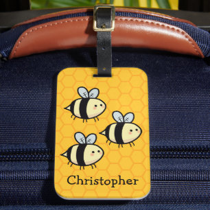 Flying Bees Personalized Luggage Tag