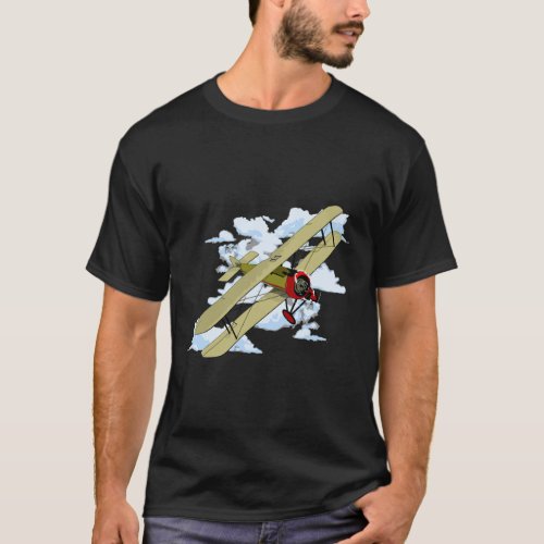 Flying Biplane Aviation Pilot T_Shirt
