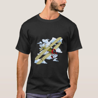 Flying Biplane Aviation Pilot T-Shirt
