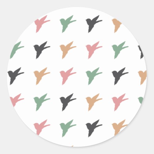 Flying Bird Art White Ver Classic Round Sticker