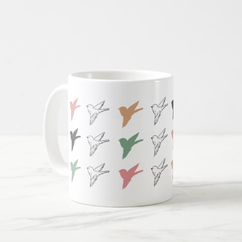 Flying Bird Art White Ver II Coffee Mug