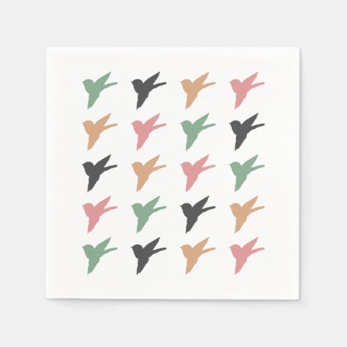 Flying Bird Art White Ver  Napkins