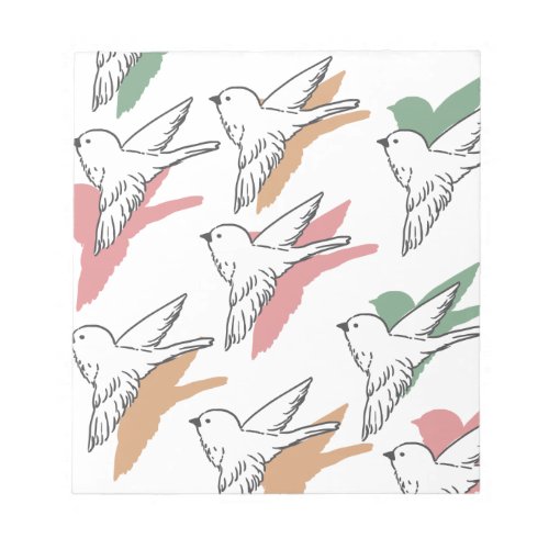 Flying Bird Art White Ver Notepad