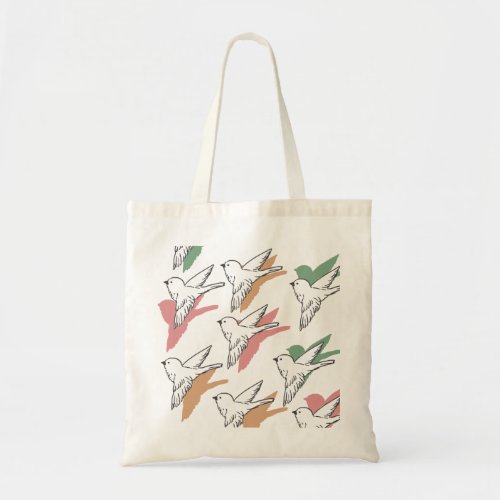 Flying Bird Art White Ver Tote Bag