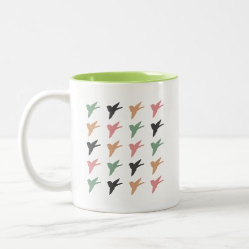 Flying Bird Art White Ver Two_Tone Coffee Mug