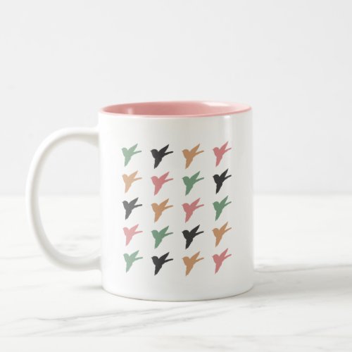 Flying Bird Art White Ver Two_Tone Coffee Mug