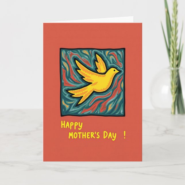 Flying Bird Mothers Day Card (Front)