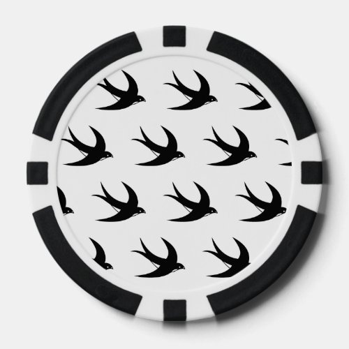 Flying Bird Pattern Poker Chips