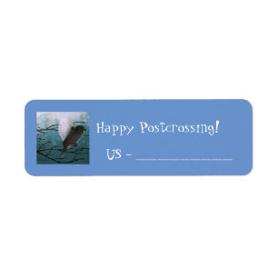 Flying Bird Postcrossing Label