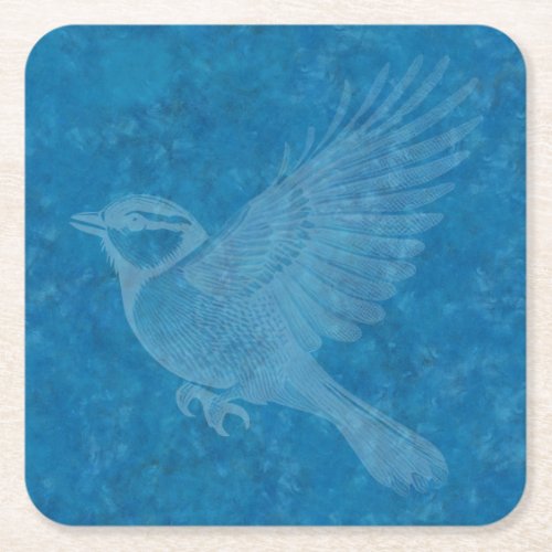 Flying Bird Square Paper Coaster
