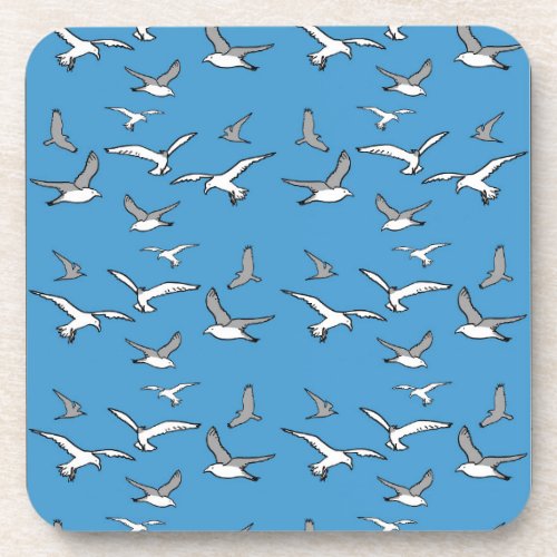 Flying Birds _ a Flock of Seagulls Beverage Coaster