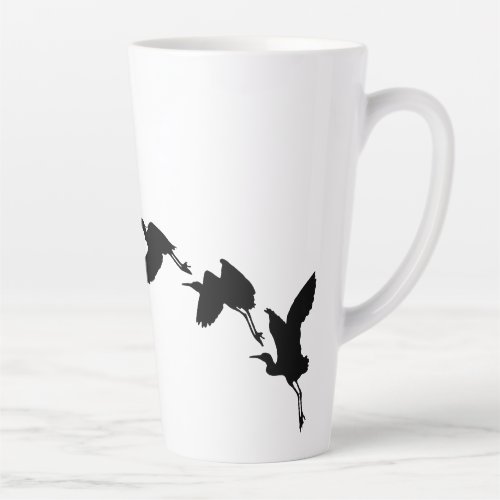 flying_birds_animals_silhouette latte mug