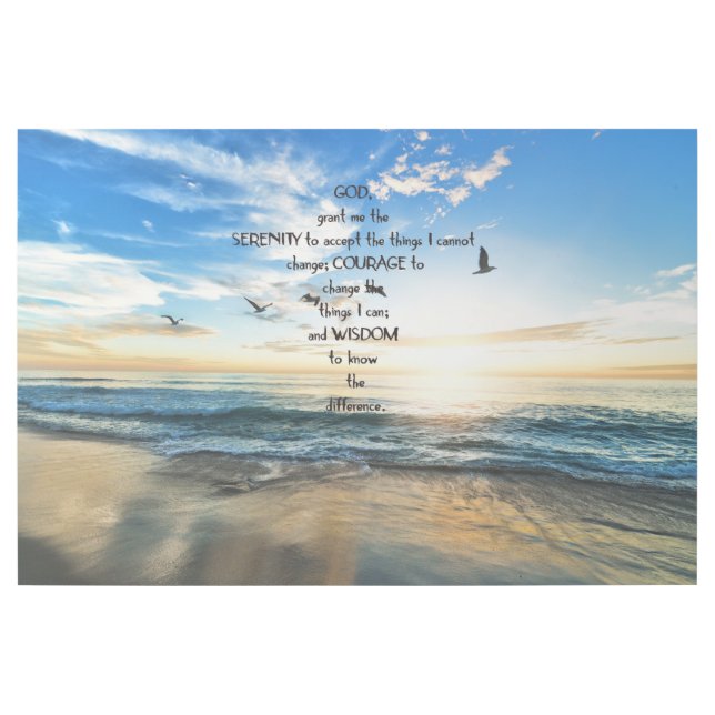 Flying Birds In Heaven Serenity Prayer  Gallery Wrap (Front)