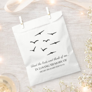 Flying Birds In Loving Memory Bird Seeds Favor Bag