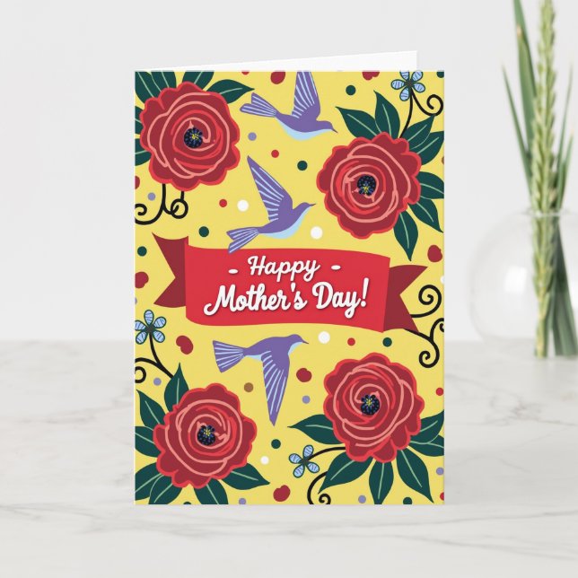Flying Birds Mothers Day Card (Front)