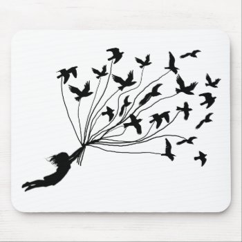 Flying Birds On Strings Mouse Pad by gidget26 at Zazzle