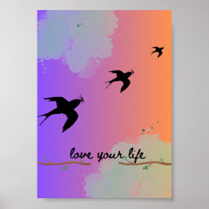 Flying Birds Poster