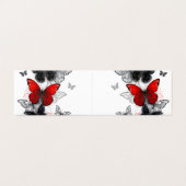 Flying Black and Red Morpho Butterflies (Outside Unfolded)