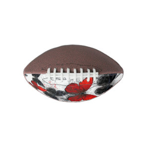 Flying Black and Red Morpho Butterflies Football