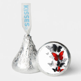 Flying Black and Red Morpho Butterflies Hershey®'s Kisses®