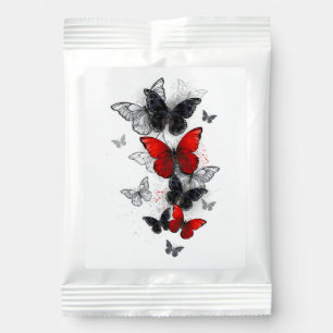Flying Black and Red Morpho Butterflies Margarita Drink Mix