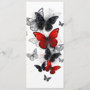 Flying Black and Red Morpho Butterflies Program