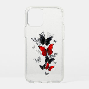 Flying Black and Red Morpho Butterflies Speck iPhone 12 Mini Case