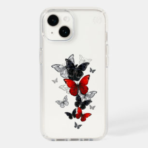 Flying Black and Red Morpho Butterflies Speck iPhone 14 Case