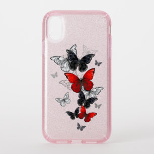 Flying Black and Red Morpho Butterflies Speck iPhone XR Case