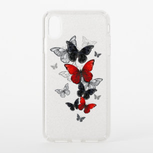 Flying Black and Red Morpho Butterflies Speck iPhone XS Max Case