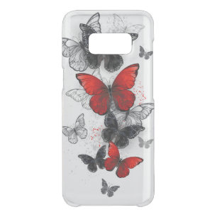 Flying Black and Red Morpho Butterflies Uncommon Samsung Galaxy S8 Case