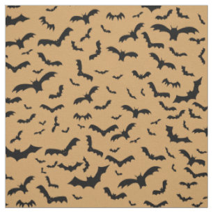 Flying Black Bats Fabric