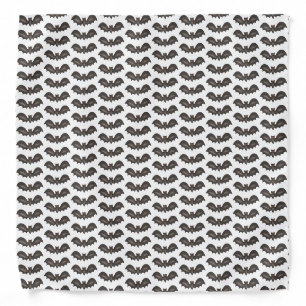 Flying Black Bats Halloween Trick or Treat Print Bandana
