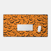 Flying Black Bats Orange Desk Mat (Keyboard & Mouse)