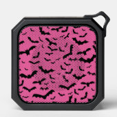 Flying Black Bats Pink Bluetooth Speaker (Front)