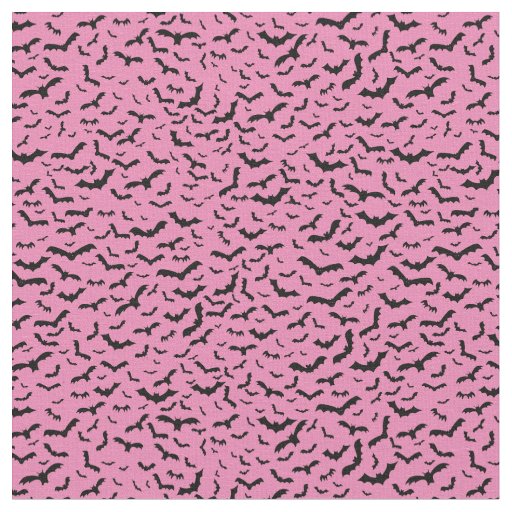 Flying Black Bats | Pink Fabric