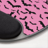Flying Black Bats Pink Gel Mouse Pad (Right Side)