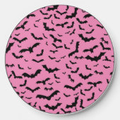 Flying Black Bats Pink Wireless Charger (Front)